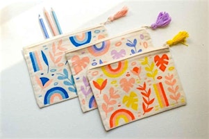 Rainbow Garden Pouch Painting Workshop | Arte Cheras