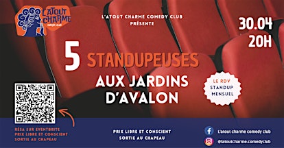 Plateau d'humour | L'atout charme comedy club | Les Jardins d'Avalon
