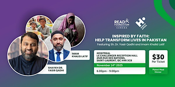 Inspired by Faith: Inspiring Event with Shaykh Yasir Qadhi, Montreal | Le Challenger
