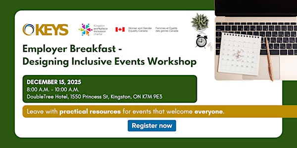 Employer Breakfast - Designing Inclusive Events Workshop | DoubleTree by Hilton Kingston