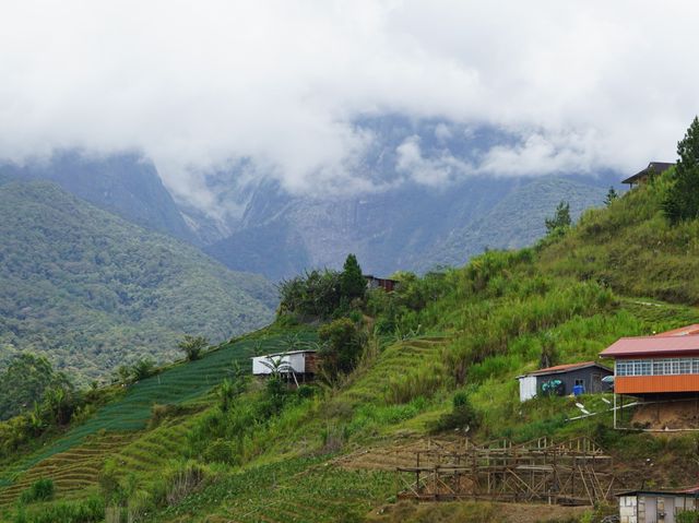 Cloudy Mt Kinabalu from Sosodikon 