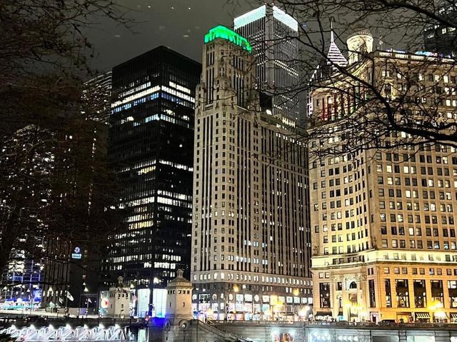 Evening Walk - Chicago during Christmas 