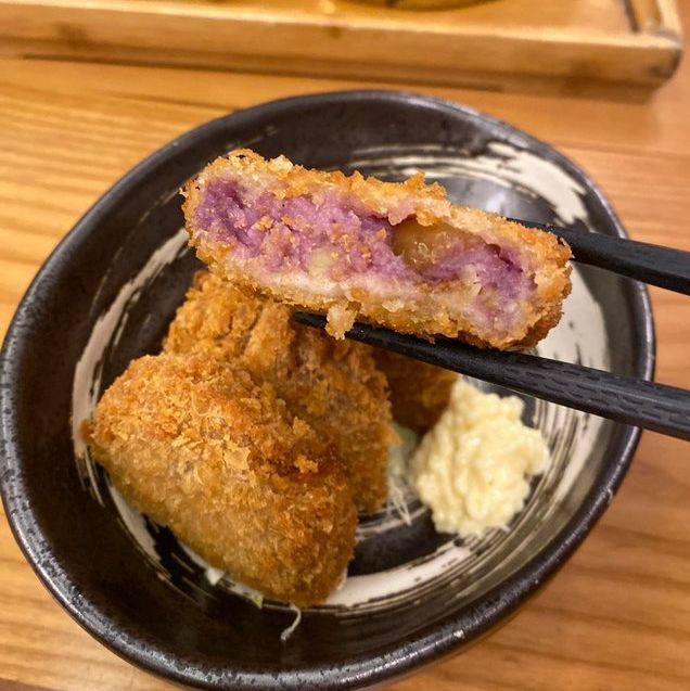 必食日式炸紫薯餅