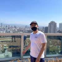 台中市政府大樓對面的景觀咖啡廳，100分的風景