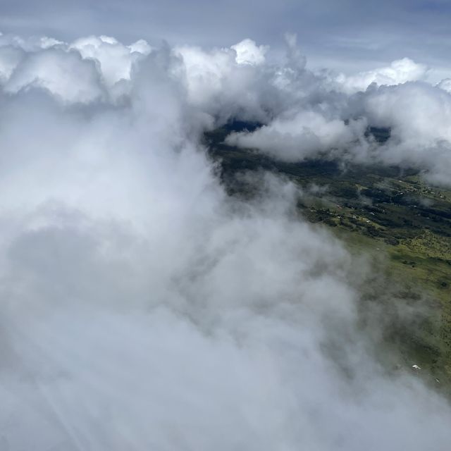 Helicopters over volcanos