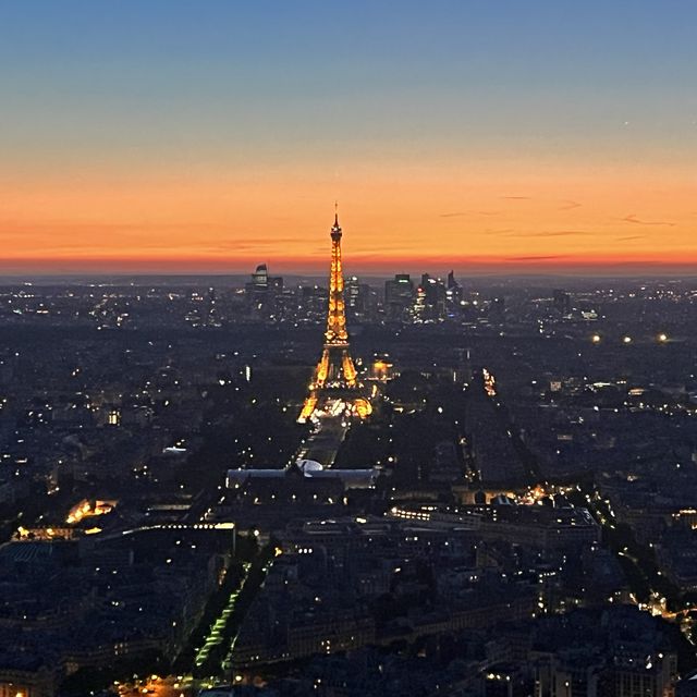 Awesome Sunset view with Eiffel Tower 