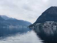 Lake and mountain scenery in Lugano.