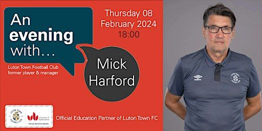 An Evening With Mick Harford (virtual viewing ticket) | Online, via a livestream (link to be sent via email)
