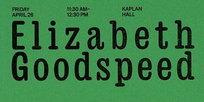 CD Lecture Series: Elizabeth Goodspeed | The Auditorium  at Alvin Johnson/J.M. Kaplan Hall
