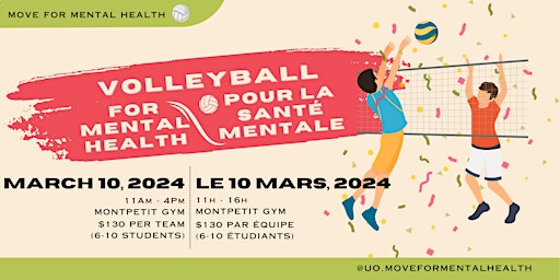 Volleyball with Move for Mental Health | Montpetit Hall (MNT)