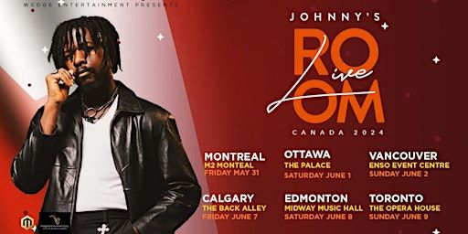 Johnnydrille TOUR CALGARY 2024: Multi-talented rock, R&B, afrobeat vocalist | The Back Alley