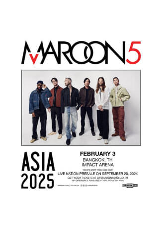 曼谷 | Maroon 5演唱會2025曼谷站 | Impact Arena