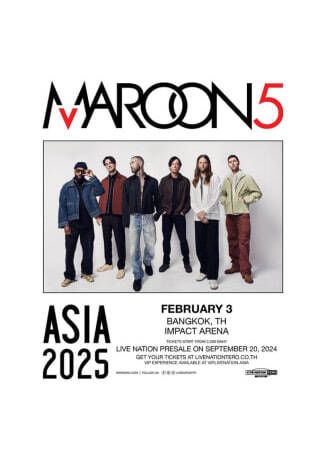 曼谷 | Maroon 5演唱會2025曼谷站 | Impact Arena