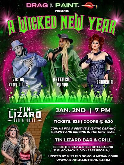 A Wicked New Year with Drag N’ Paint | Tin Lizard Bar and Grill