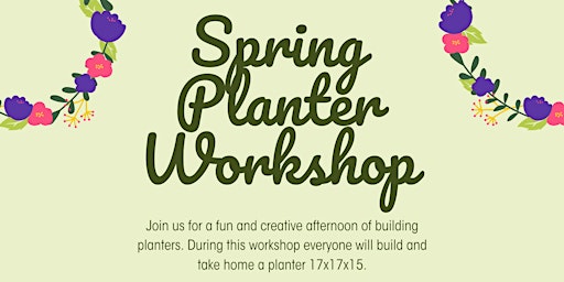 Spring Planter Workshop | Spruce Grove and District Agricultural Heritage Society