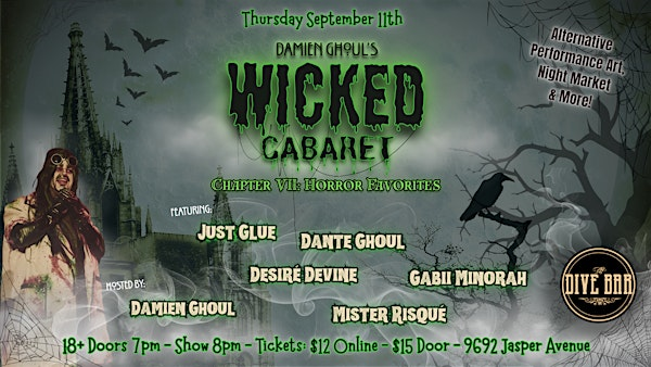 Damien Ghoul’s Wicked Cabaret- Chapter VII: Horror Favorites | The Dive Bar