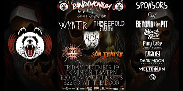 SANTA'S NAUGHTY LIST w/ WYNTR, THREEFOLD RUIN, ACID MOTH, & MORE! | Dominion Tavern