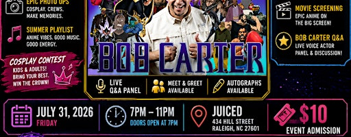 Isekai Nights At Juiced featuring Bob Carter | Juiced! Juice Bar