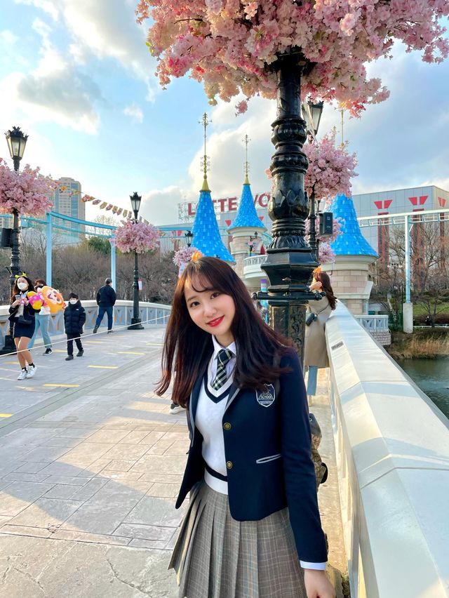 석촌호수에서 바라보는 환상적인 롯데월드 노을✨