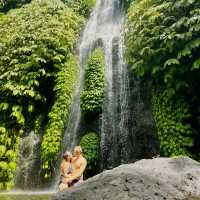 50 Meters high twin waterfall in  Munduk,Bali