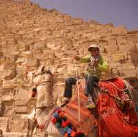 Camel riding in Giza Pyramid complex