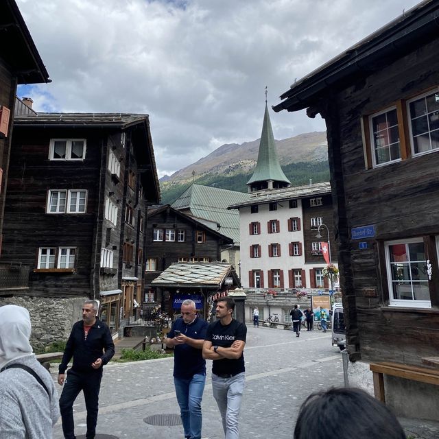 Zermatt a city with no cars around