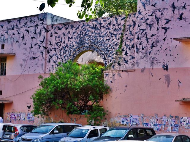 Beautiful Art District in Delhi, India 