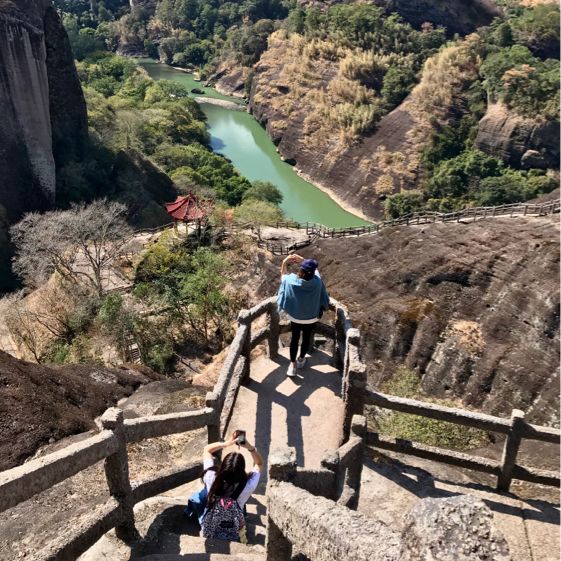 climbing to Tianyou Peak, Wuyi Mountain 