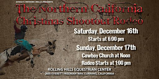 The Northern California Christmas Shootout Rodeo Sunday Pass | ROLLING HILLS EQUESTRIAN CENTER