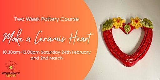 Pottery Workshop: Make and Decorate a Floral Heart or Initial (Two Weeks) | Hazlehurst Studios