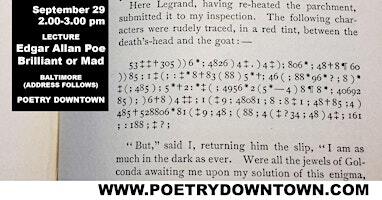 Opening + Lecture : Edgar Allan Poe - A Mad Genius! | The Depot