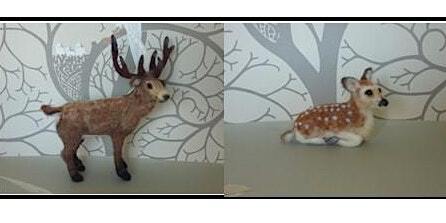 NEEDLE FELTED STAG and FAWN | The Workhouse Dunstable