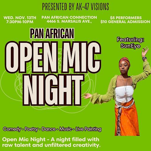 Pan African Poetry & Open Mic Night (WEDNESDAY, DECEMBER 11) | Pan-African Connection Bookstore Art Gallery and Resource Center