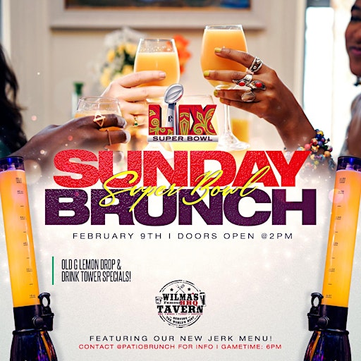 Chicago's SUPER BOWL Sunday Brunch! 40 TV's & Live DJ! | Wilma's Famous BBQ & Tavern