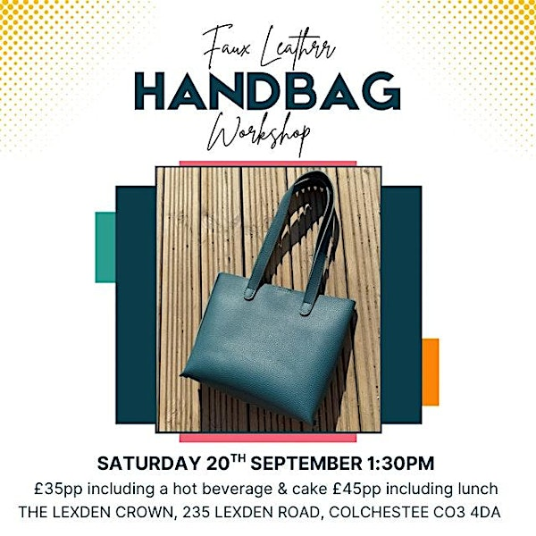 Faux Leather Tote Bag Workshop - The Lexden Crown | The Lexden Crown