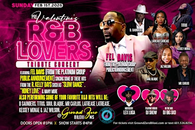Pre-Valentine's Day RnB Concert ft. Fel Davis from Public Announcement | Ground Zero Blues Club Biloxi & Restaurant