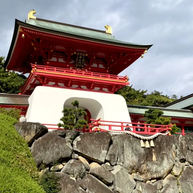 山口県⛩赤×緑×白を基調とした下関随一のパワースポット！【赤間神宮】