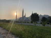 Beautiful view of Faisal Mosque Islamabad 