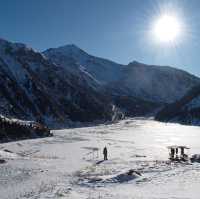 Almaty lake in winter