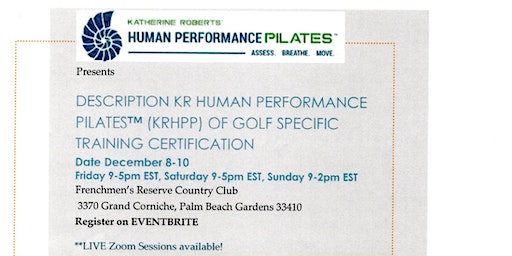 KR Human Performance Pilates of Golf Specific Training Certification | Frenchmans Reserve