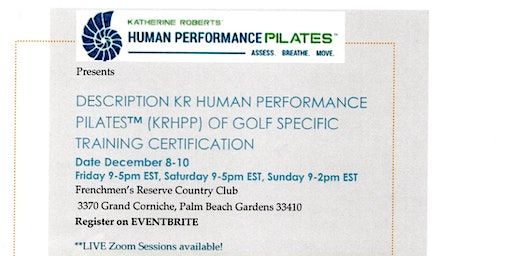 KR Human Performance Pilates of Golf Specific Training Certification | Frenchmans Reserve