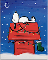 A Snoopy Christmas Paint and Sip Northside Cincinnati | Northside Print Shop