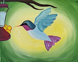 Paint and Sip Painting event Humming bird and Honey Water | River City Brewing Company