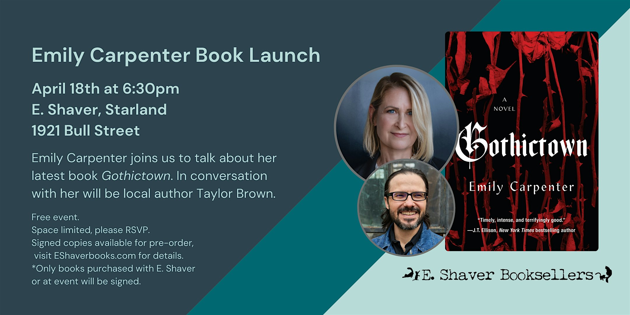Emily Carpenter Book Launch | 1921 Bull St
