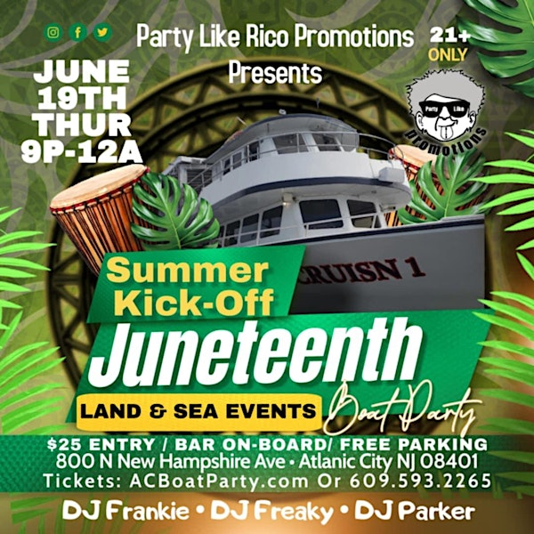 Atlantic City Summer Kick-Off Juneteenth Boat Party | Atlantic City Cruises Inc