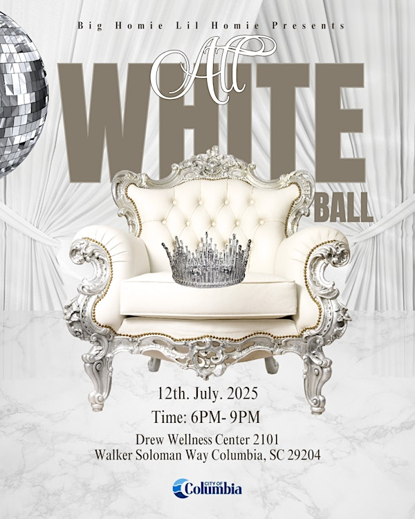 Big Homie Lil Homie All White Ball | Charles R. Drew Wellness Center