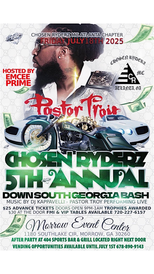 Chosen Ryderz MC Atlanta 5th Annual: Down South Georgia Bash | Morrow Center