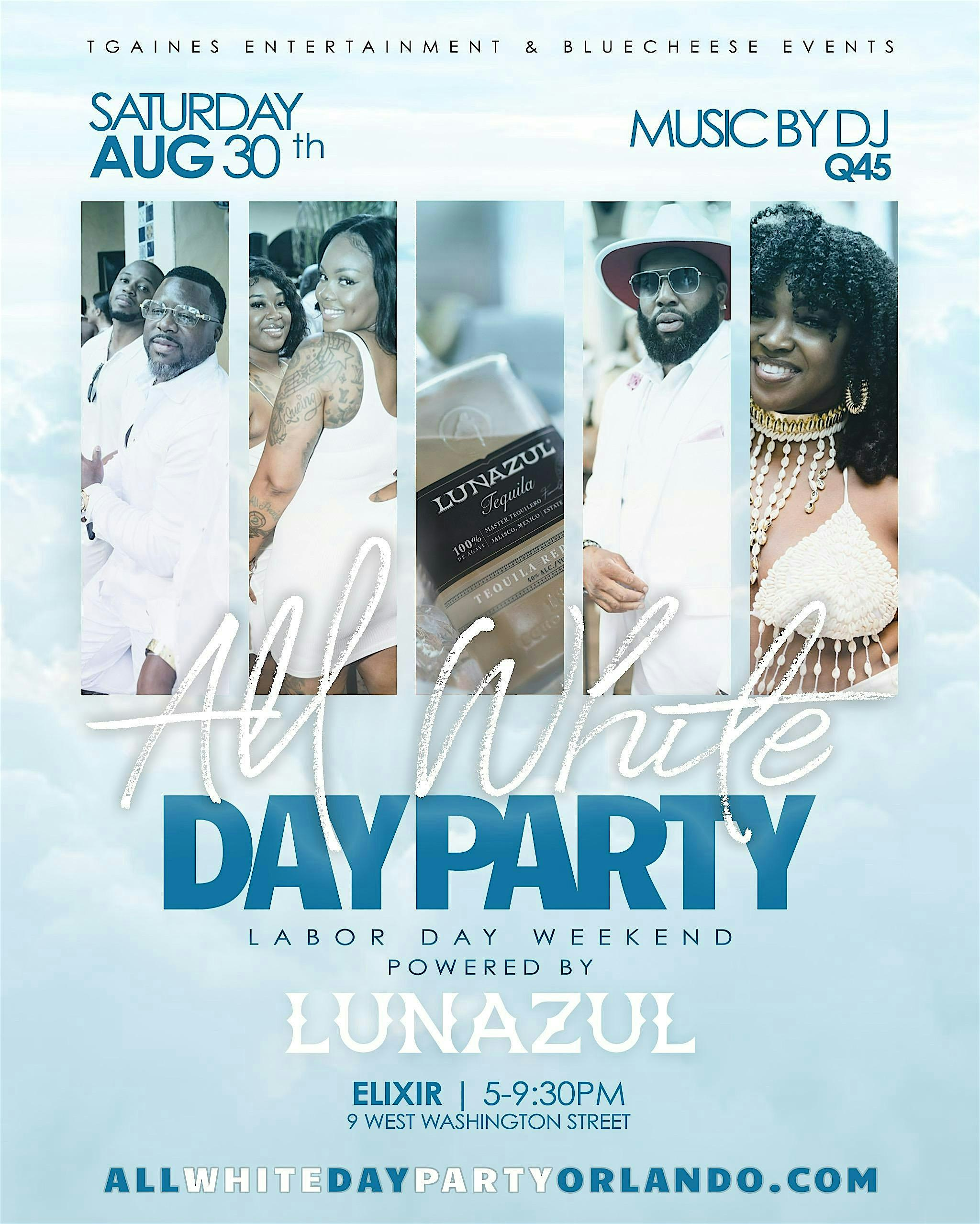 (LaborDayWeekend) All White Day Party Feat DJ Q45 | Elixir Orlando