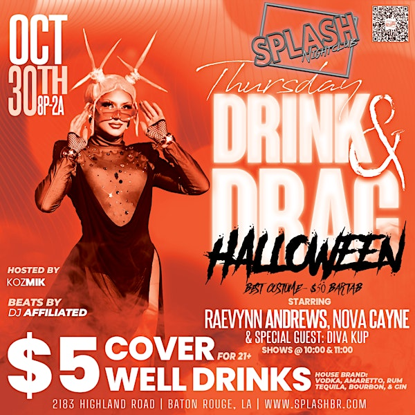 Thursday's Dring & Drag Halloween | SPLASH NIGHTCLUB