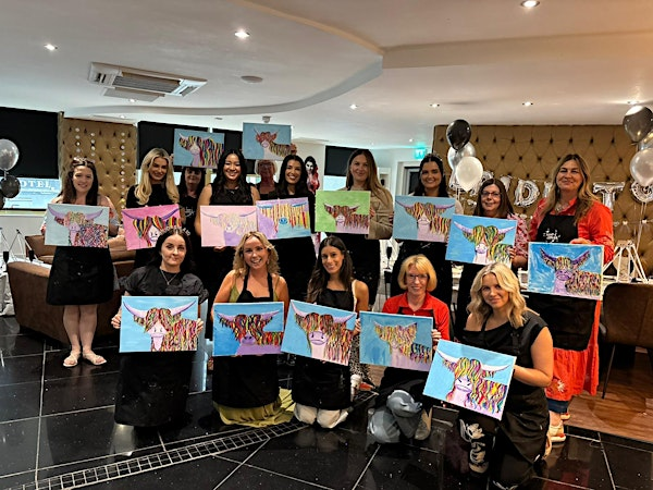 Paint & Party UK: Highland Cow | The Abbey, Hard Lane, Saint Helens, UK